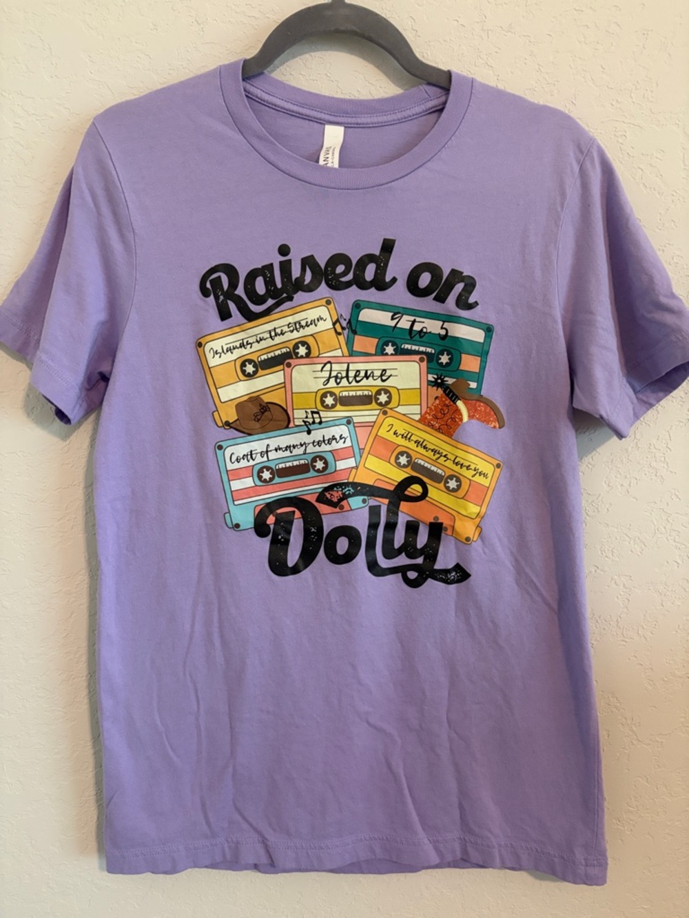 Bella Canvas Lavender 'Raised on Dolly' Kids Graphic Tee